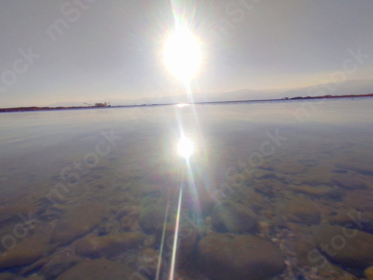 Reflections between water and sky in the Dead Sea preview