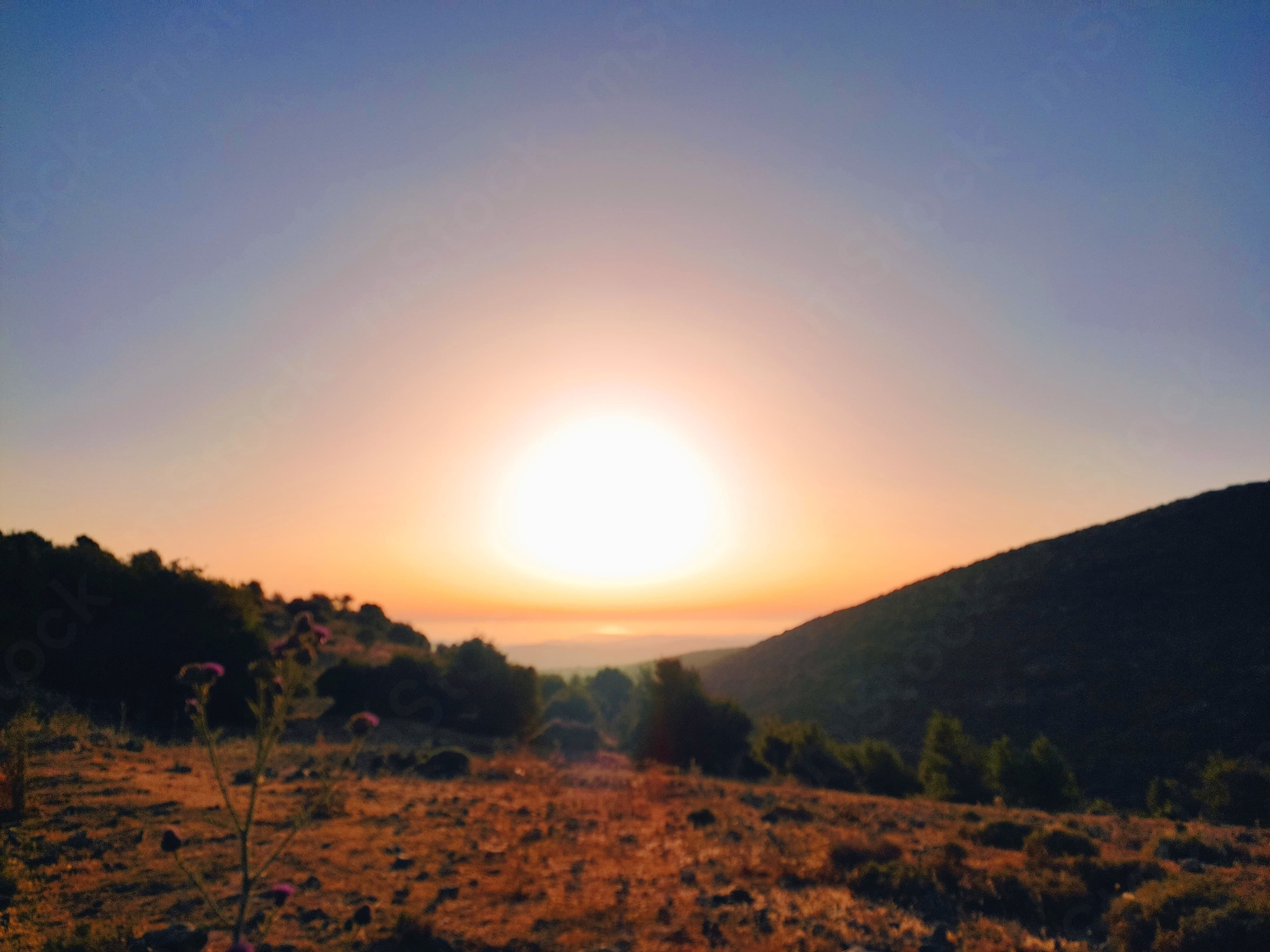 Such a special moment, of a sunset among the mountains preview